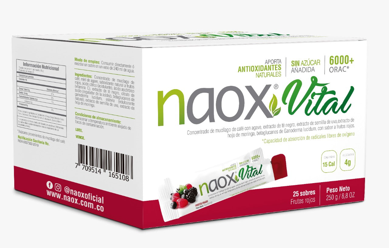 Naox Vital Display x 25 Sachets Sabor frutos rojos
